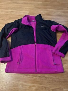 Columbia Pink and Black Kids Fleece Jacket